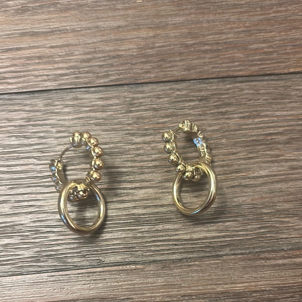Target Gold Textured Hoop Earrings